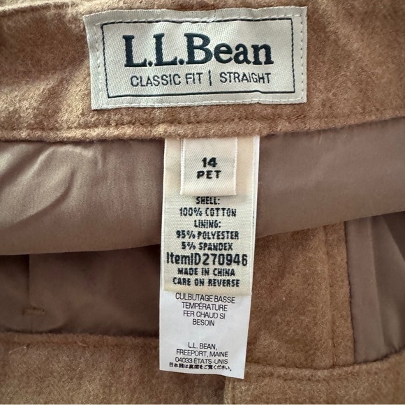 Vintage LL Bean Brown Classic Fit Straight Skirt Size 14P - Picture 4 of 5